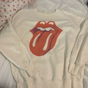 american eagle rolling stones graphic crewneck size small